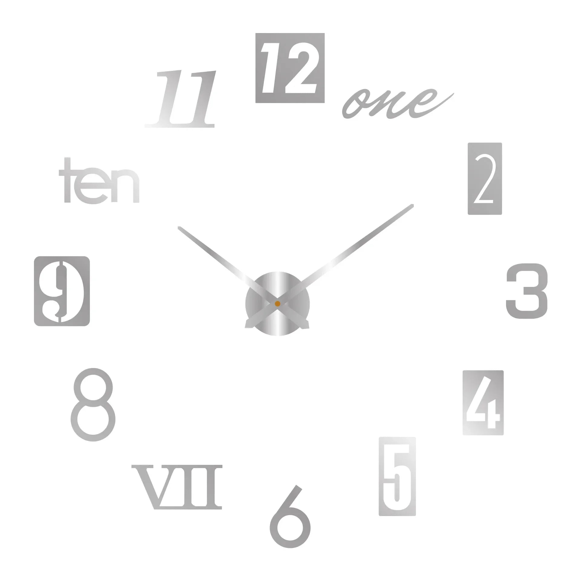 New Modern Design Large Wall Clock 3D DIY Quartz Clocks Fashion Watches Acrylic Mirror Stickers Living Room Home Decor Horloge - TAVEN System LLC