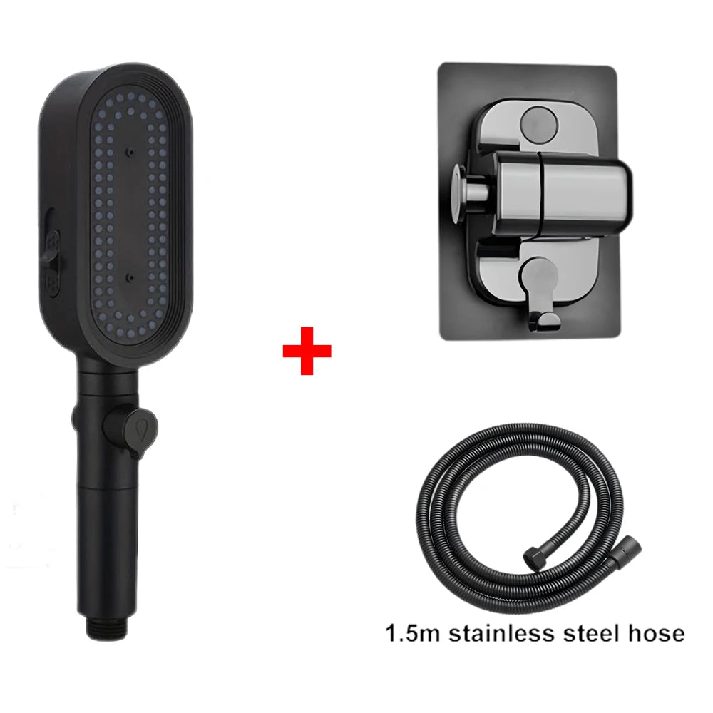 3 Modes Powerful Shower Head Anti-clogging and Easy To Clean Anti Anti-limescale Shower Head Handheld Flexible Bath  Shower Head TAVEN System LLC