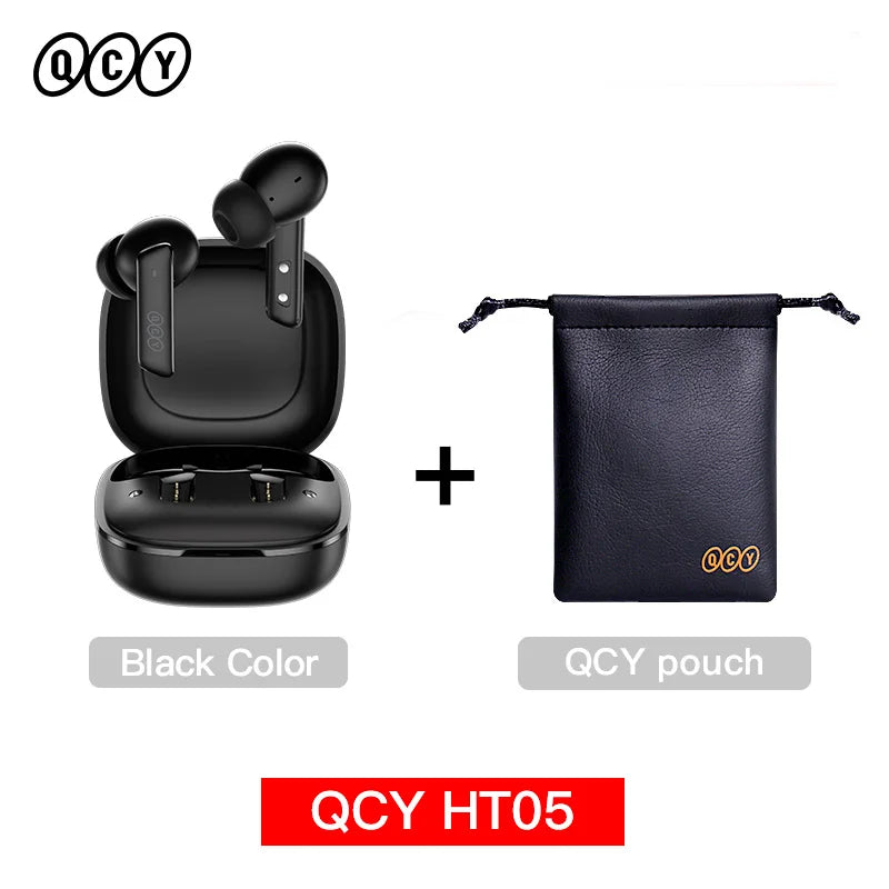 QCY HT05 ANC Wireless Earphone 40dB Noise Cancelling Bluetooth 5.2 Headphone 6 Mic ENC HD Call TWS Earbuds Transparency Mode TAVEN System LLC