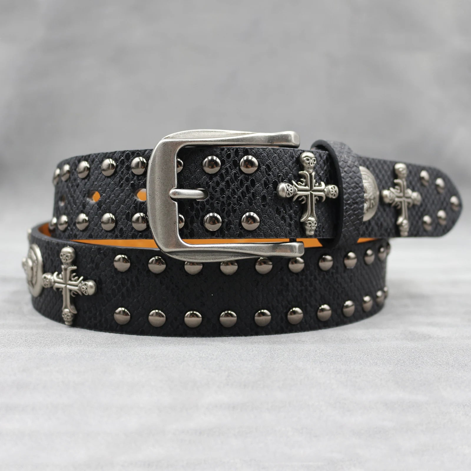 Rivet PU  Leather men's belt Fashion alloy belts Buckle luxury brand jeans belts for men business belt female belt TAVEN System LLC
