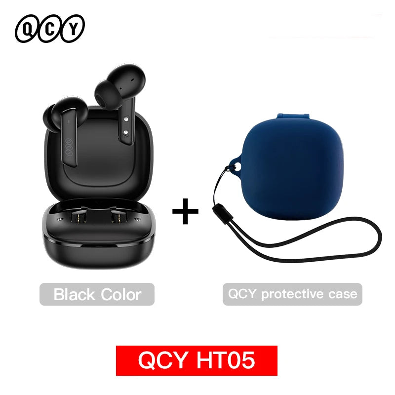 QCY HT05 ANC Wireless Earphone 40dB Noise Cancelling Bluetooth 5.2 Headphone 6 Mic ENC HD Call TWS Earbuds Transparency Mode TAVEN System LLC