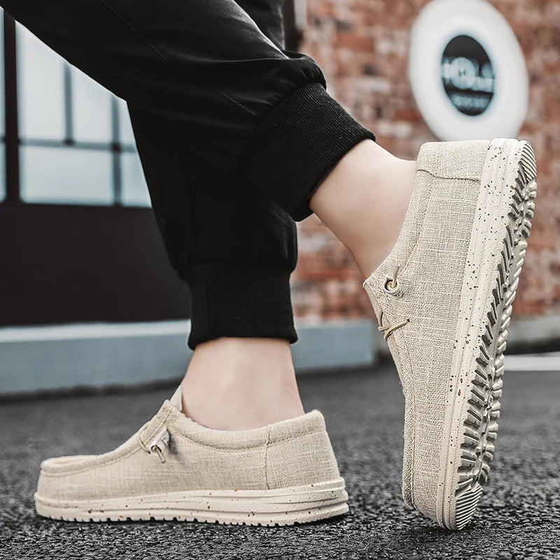 Men Canvas Slip On Loafers Lightweight Breathable Casual Shoes TAVEN System LLC