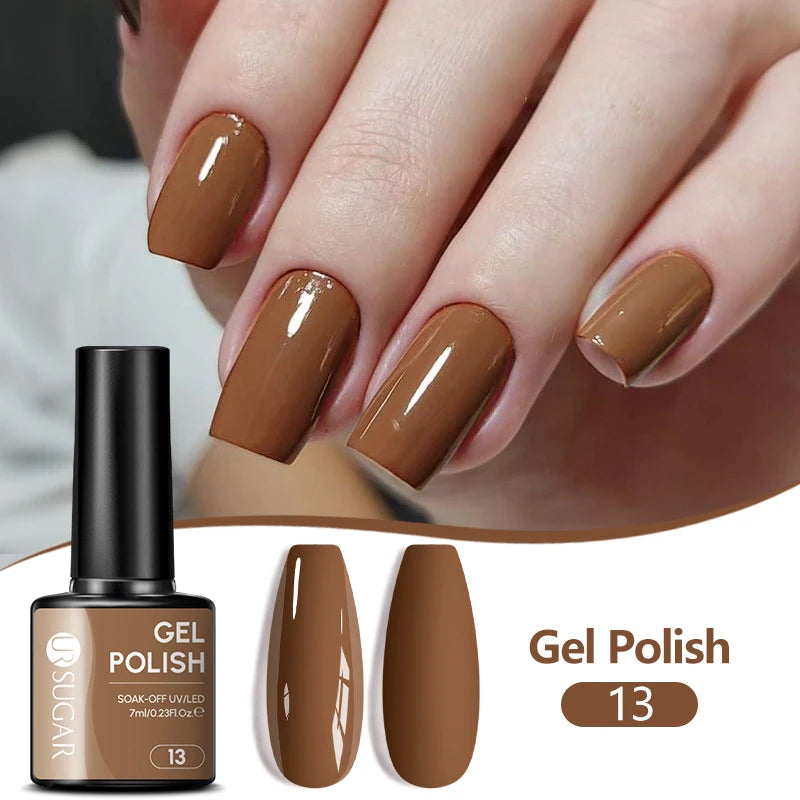 UR SUGAR 7ML Nail Gel Fresh Macaron 107 Colors All For Manicure Semi Permanent Soak Off LED UV Long-Lasting Nail Art Varnish TAVEN System LLC