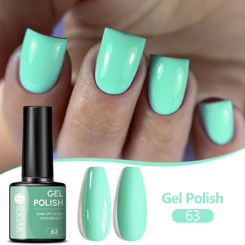 UR SUGAR 7ML Nail Gel Fresh Macaron 107 Colors All For Manicure Semi Permanent Soak Off LED UV Long-Lasting Nail Art Varnish TAVEN System LLC