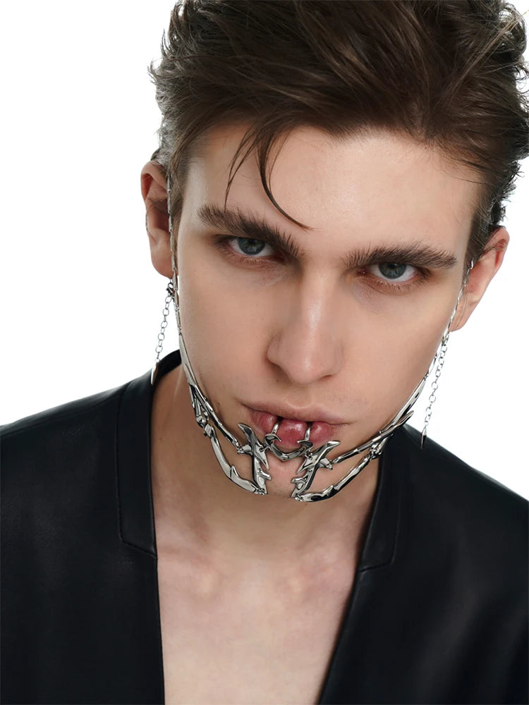 ZHUHE Metal Mask Cyberpunk Style Copper Alloy Material For Women And Men Face Jewelry Party Gifts TAVEN System LLC