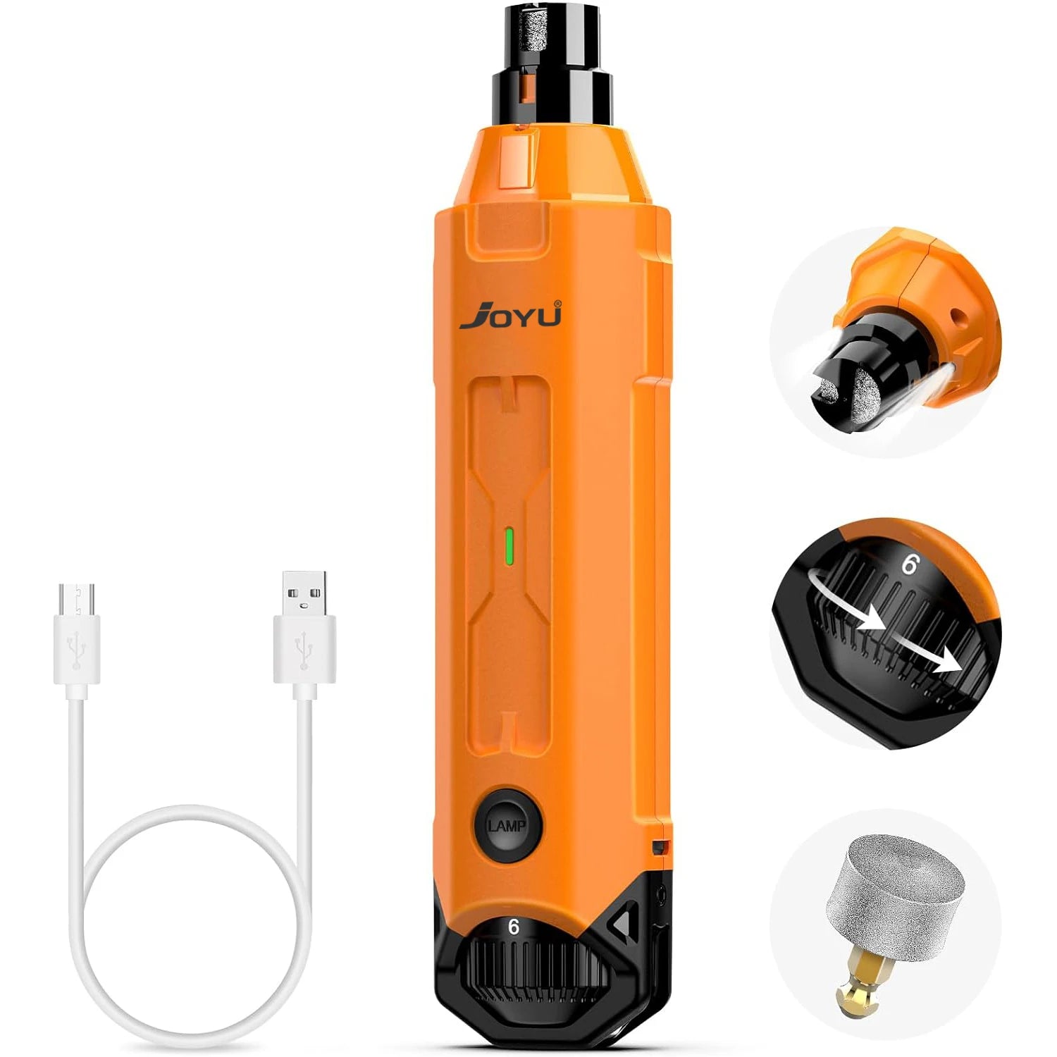 6-Speed Dog Nail Grinder  Enhanced Pet Nail Grinder Super Quiet Rechargeable Electric Dog Nail Trimmer Painless paws grooming TAVEN System LLC