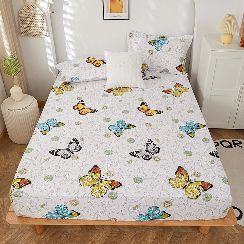 1 piece of bed sheet for bedroom 100%Polyeste Elastic Band Around bedding Fitted Sheet Only (excluding pillowcases) TAVEN System LLC