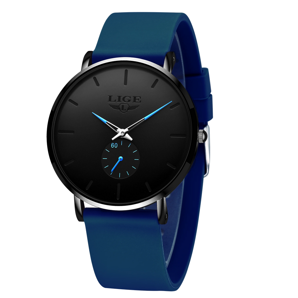 LIGE New Fashion Mens Watches Top Brand Luxury Sport Waterproof Simple Ultra-Thin Watches Men Quartz Clock Relogio Masculino+Box - TAVEN System LLC