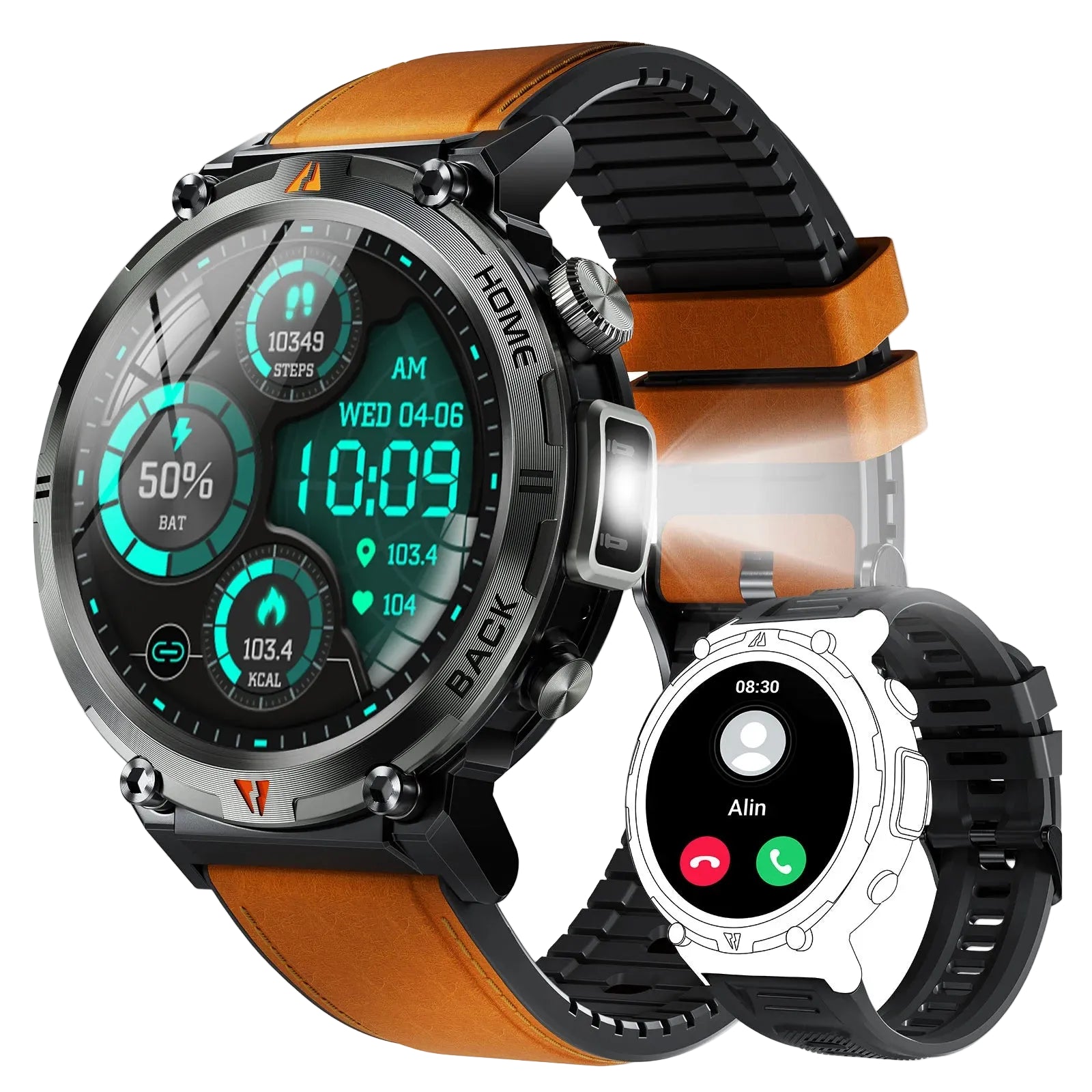 EIGIIS KE3 2025 New Bluetooth Call smartwatch for men Full Touch Screen With Health Monitor heart rate Flashlight Smart watch TAVEN System LLC