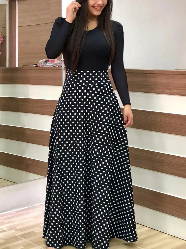 2024 European and American style flower print color matching short sleeved dress for women's large swing skirt TAVEN System LLC