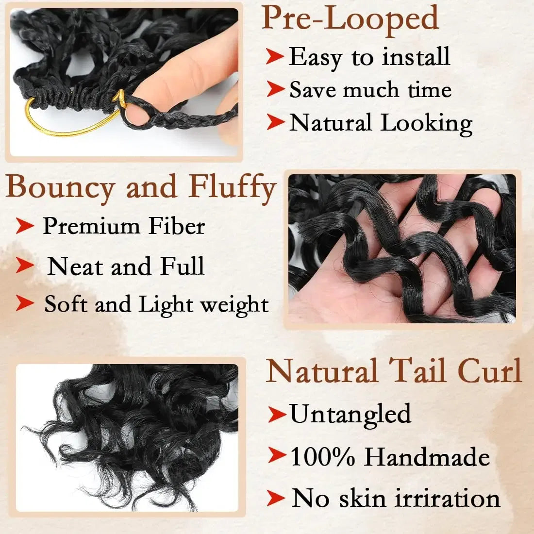 Color: GRAY, Stretched Length: 12inches, Bulk Buy: 3Pcs/Lot - Box Gogo Curl Crochet Hair for Black Women Pre looped Short Ocean Wave Crochet Hair Water Wave Beach Curl Crochet Braiding Hair Taven