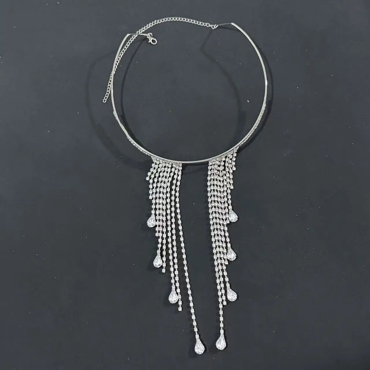 New tassel mask with exaggerated personality, rhinestone glasses chain, party accessories TAVEN System LLC