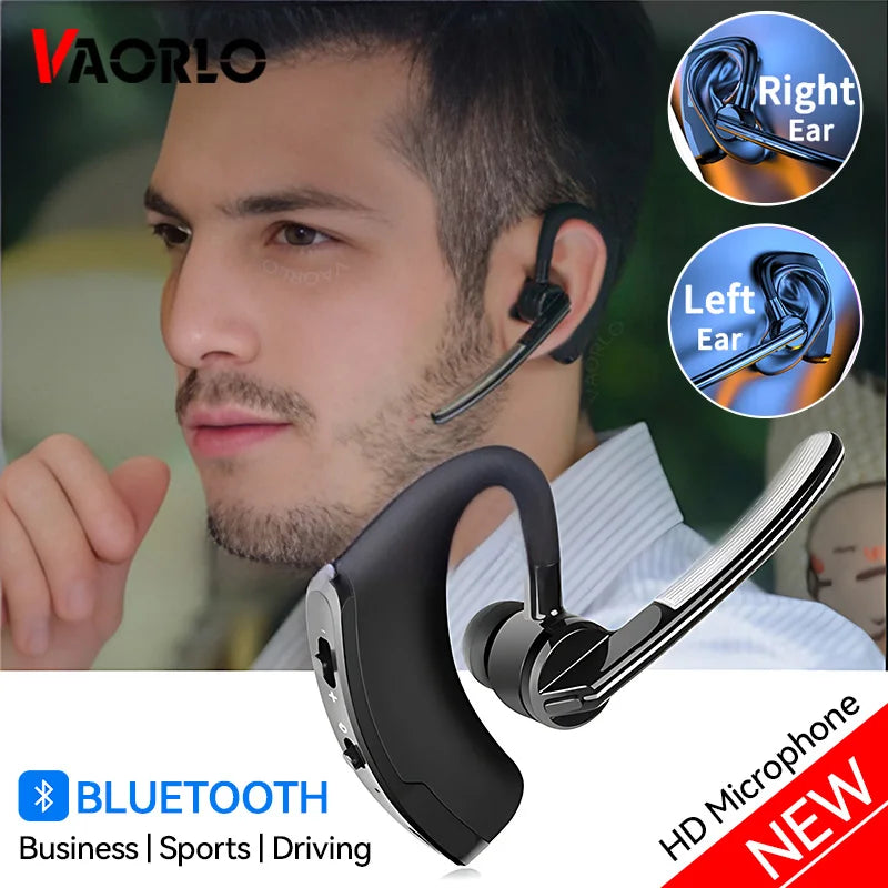 New V8 Wireless Bluetooth Single Earphone With HD Mic Stereo Headset Handsfree Call Business Headphone For Sports Driving Travel TAVEN System LLC
