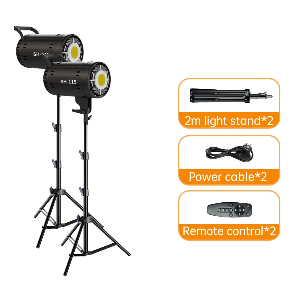 Bowens 135W LED Studio Light Kit with 2M Tripod Dimmable Lamp TAVEN System LLC