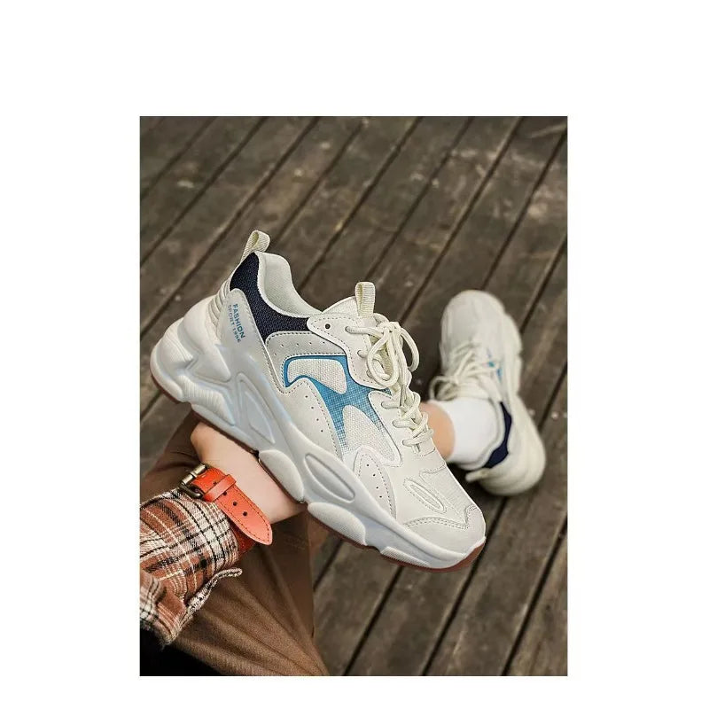 2026 Summer Men's unky Dad Sneakers Breathable Mesh Casual Shoes Thick Sole Streetwear Footwear TAVEN System LLC