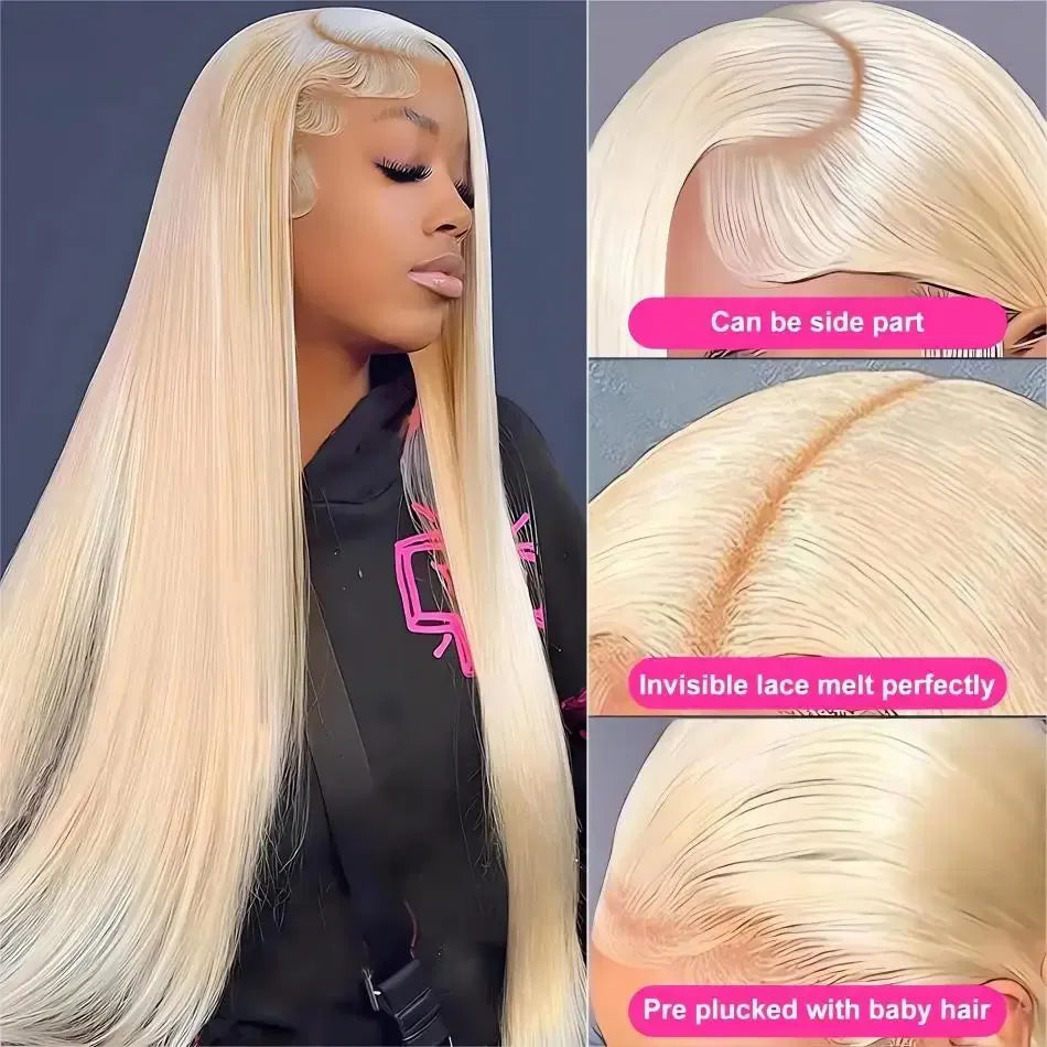 Color: #4, Ships From: CHINA, Stretched Length: 18inches, Density: 150% - Blonde Wig Straight 613 Hd Lace Frontal Wig 13X6 13X4 Transparent Brazilian Straight Lace Front Wigs 30 Inch 100% Human Hair Taven