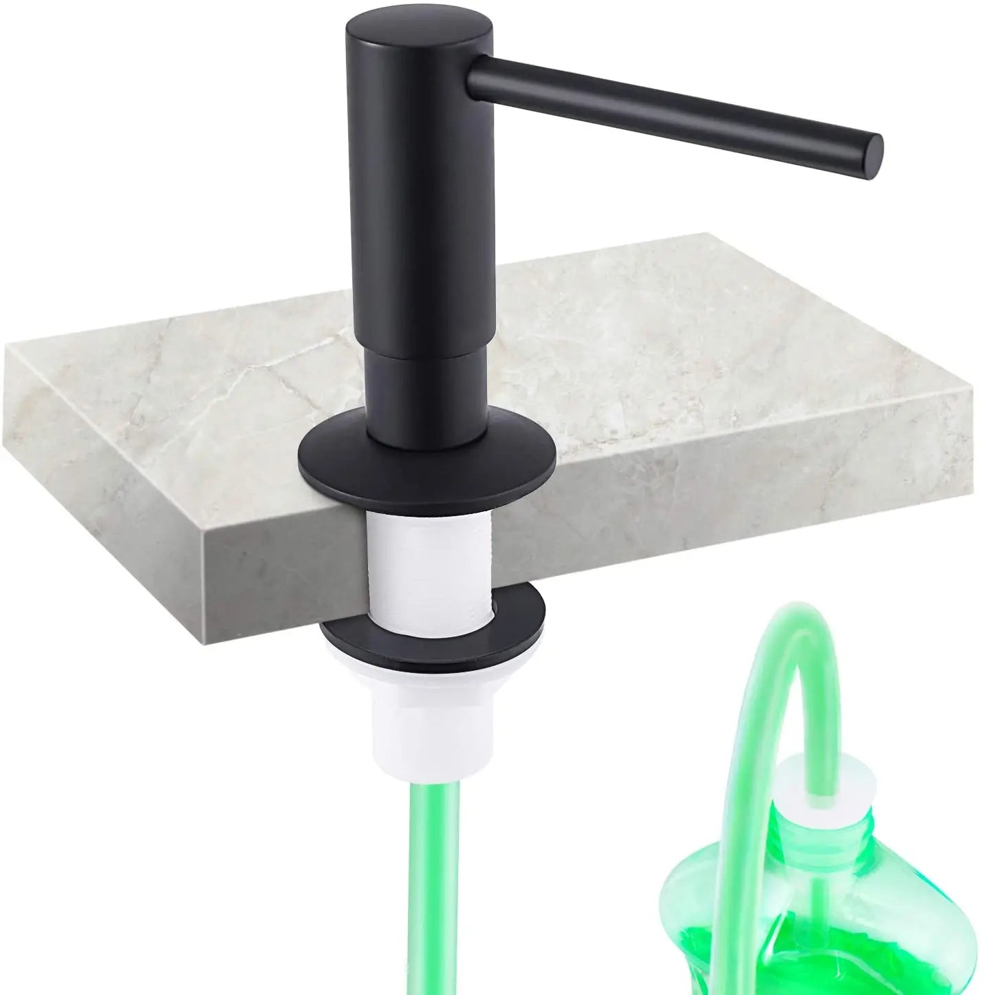 Samodra liquid Soap Dispenser With Extension Tube Kit Brass Pump Head For Kitchen Sink Bathroom accessories 4 color dispenser So TAVEN System LLC