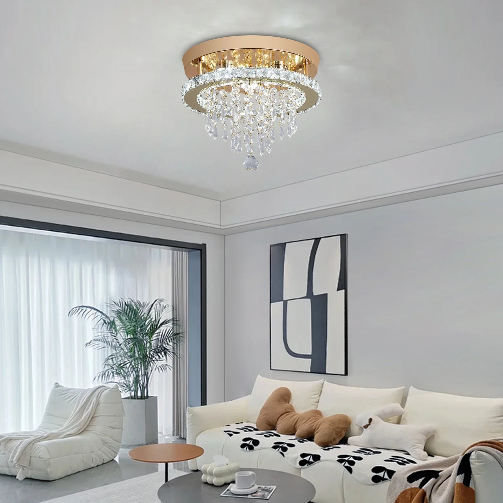 GreeLustr Luxury Crystal Chandelier Lustre Design Gold Modern Led Ceiling Light  Living Room Bedroom Hanging Lamp Lighting TAVEN System LLC