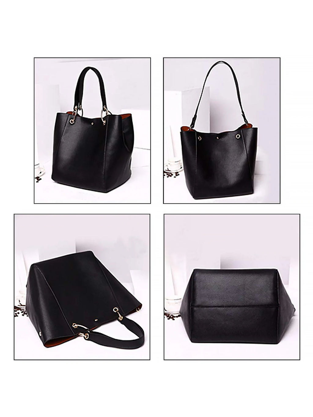 Women PU Leather Large Tote Bag Waterproof Shoulder Work Handbag TAVEN System LLC