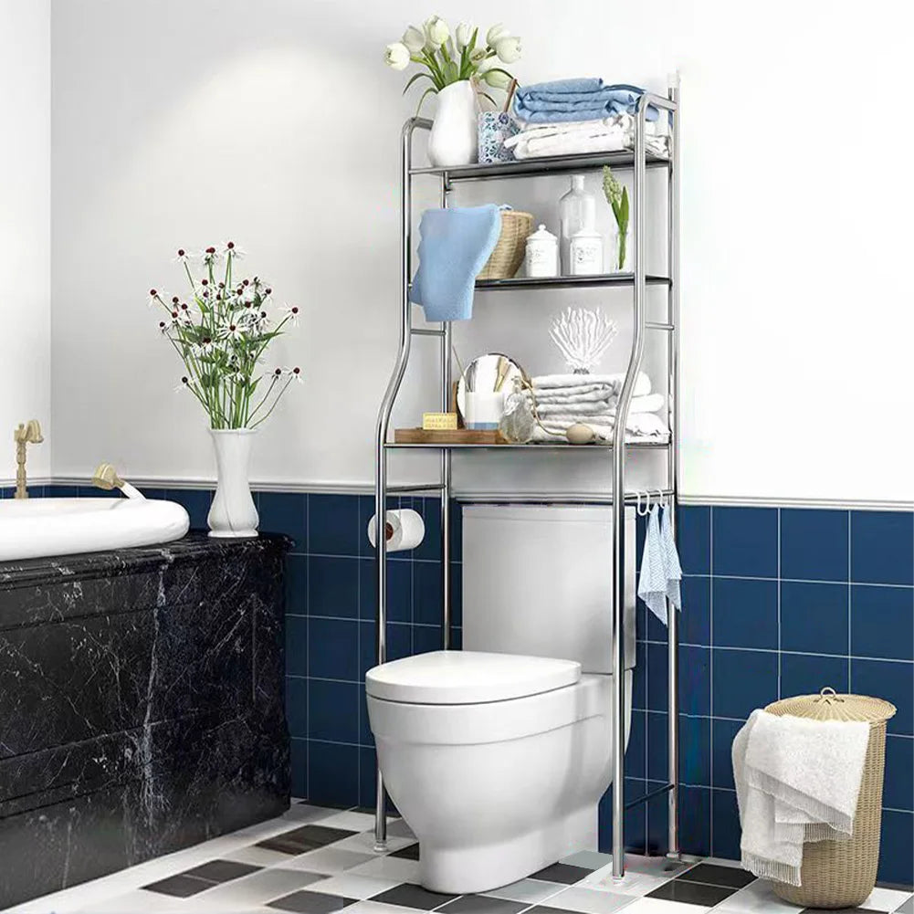 Over Toilet Storage Shelf,2/3-Tier Freestanding Over The Toilet Storage,Metal Bathroom Shelves with Paper Holder and Removable TAVEN System LLC