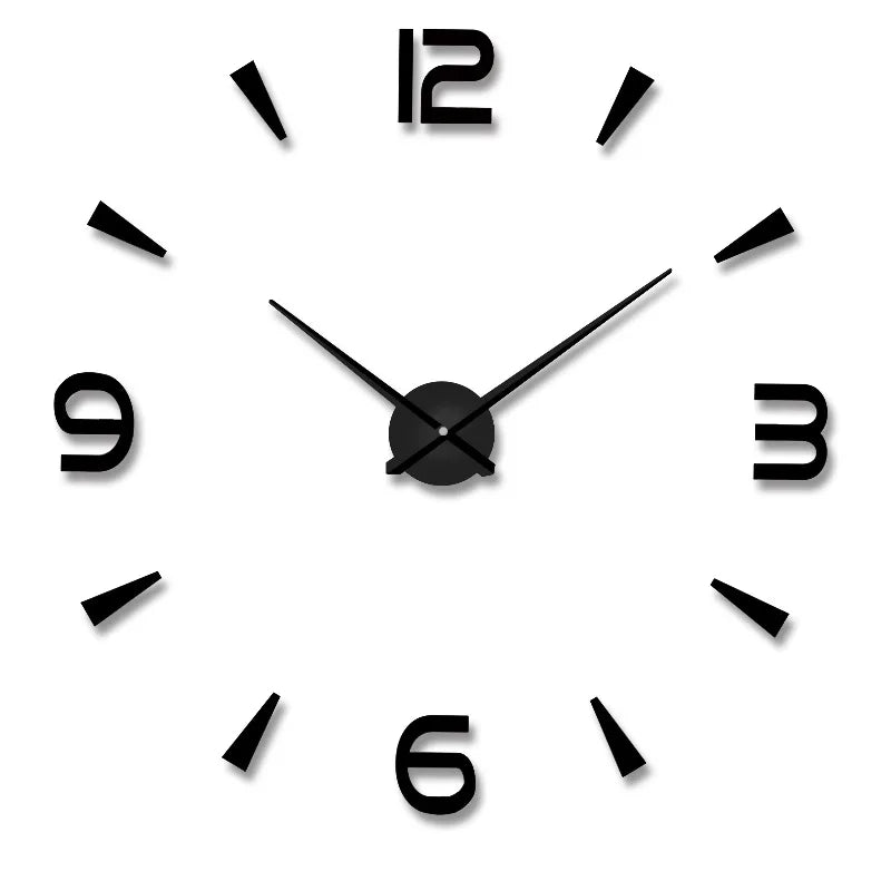 New Modern Design Large Wall Clock 3D DIY Quartz Clocks Fashion Watches Acrylic Mirror Stickers Living Room Home Decor Horloge - TAVEN System LLC