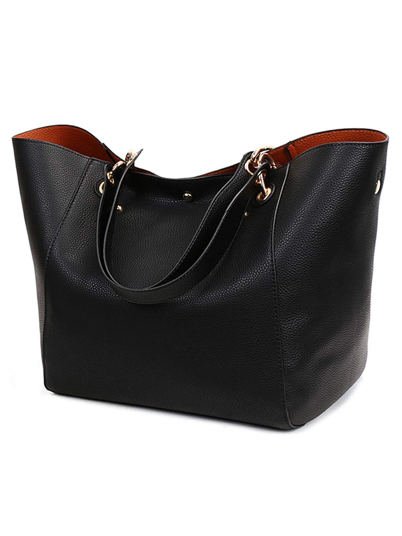 Women PU Leather Large Tote Bag Waterproof Shoulder Work Handbag TAVEN System LLC