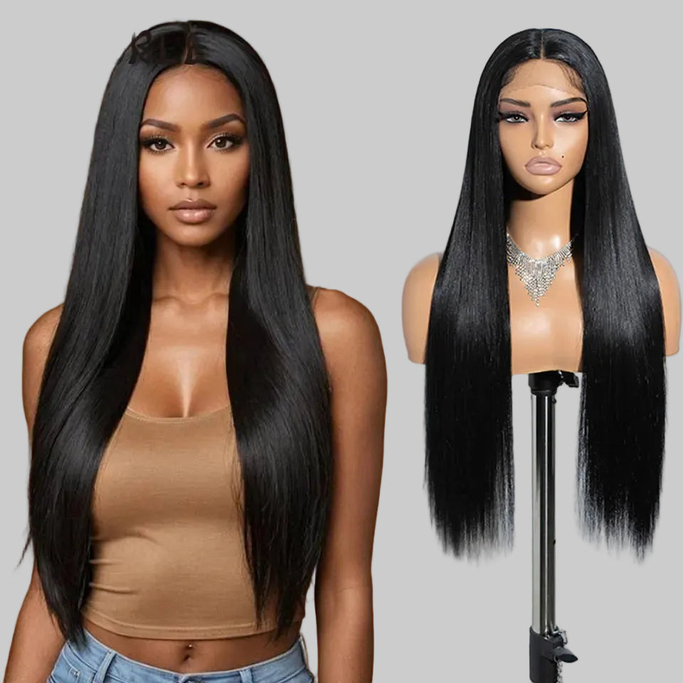 Noble 30 inch straight synthetic lace front wig for women
