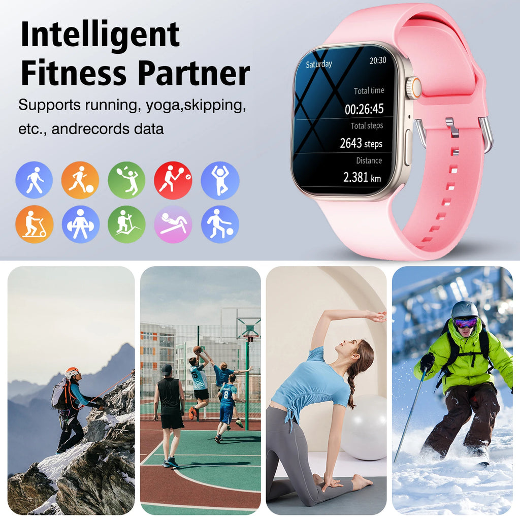 Smart Watch Bluetooth Call Message Display Fitness Monitoring Bracelet Christmas Gift Suitable for Android iPhone TAVEN System LLC