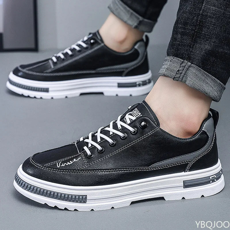 Men Thick Sole Sports Shoes Lightweight Breathable Casual Sneakers