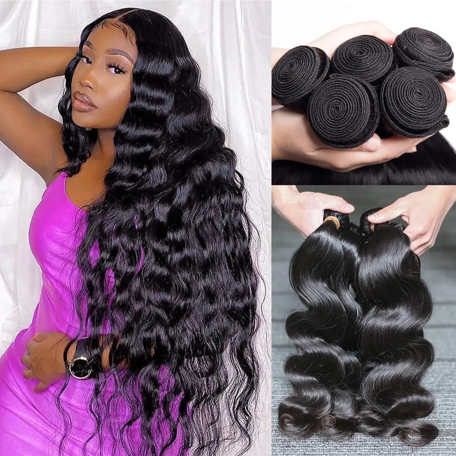 Color: Natural Color, Material Grade: Remy Hair, Longest Hair Proportion: 25%-30%, Ships From: CHINA, Stretched Length: 10 10 12 - Body Wave Bundles Human Hair Brazilian Virgin Hair Loose Body Wave Extensions Unprocessed Human Hair Wavy Bundles Natural Bl Taven