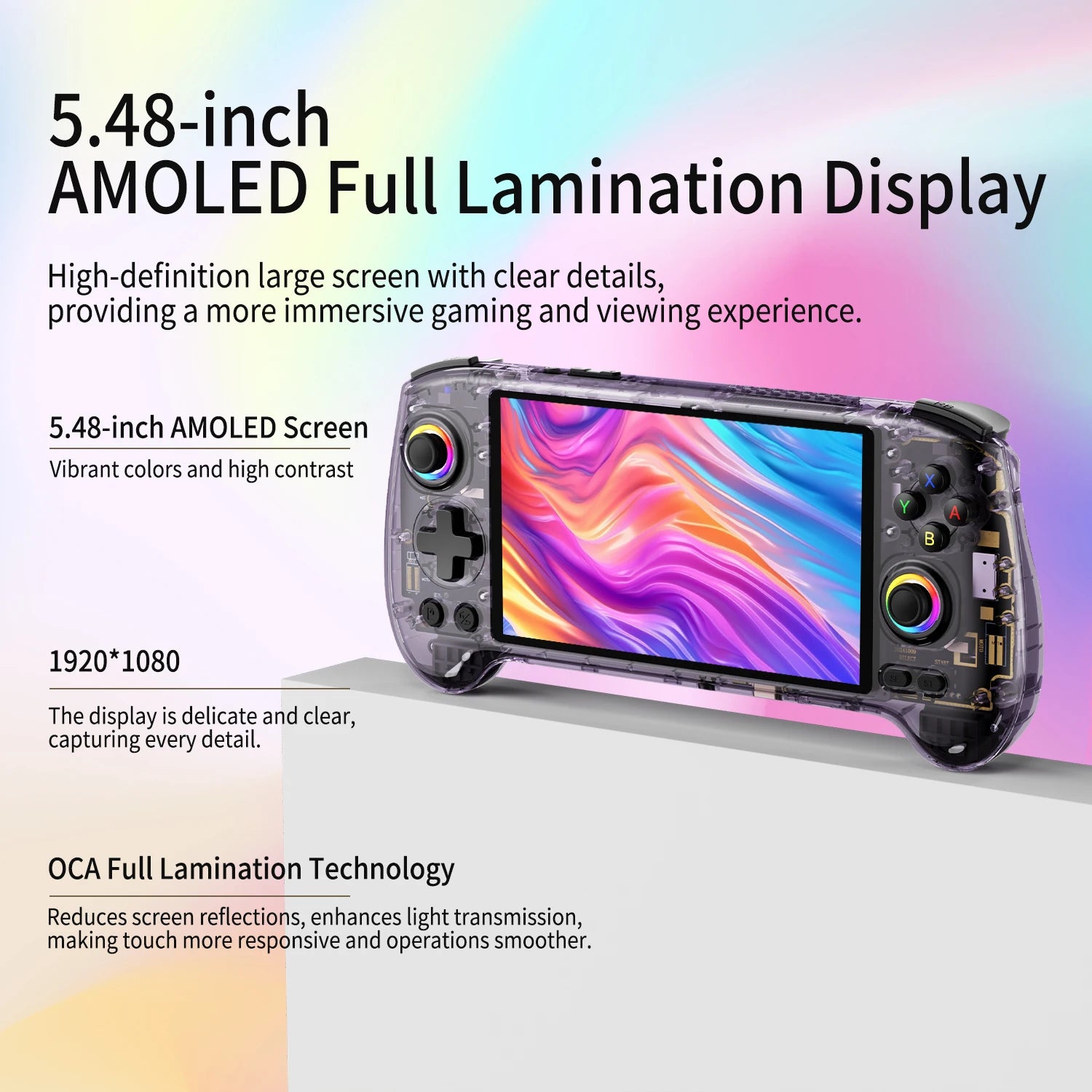 ANBERNIC RG557 Handheld Game Console 5.48" AMOLED Screen Dimensity 8300 Android Retro Video Player Supports FOTA WIFI Streaming TAVEN System LLC