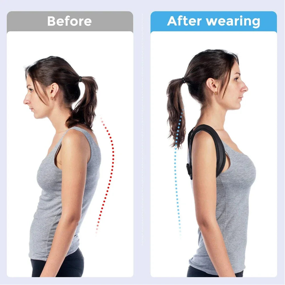 Adjustable Posture Corrector Preventing Humpback Protection Spine Pain Relief Correction Belt Women Men Back Shoulder Support TAVEN System LLC