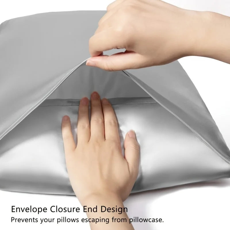2pcs Satin Pillowcase for Skin and Hair, Satin Pillow Cases Set of 2 Soft Breathable Smooth Cooling Pillow Covers for Sleeping TAVEN System LLC