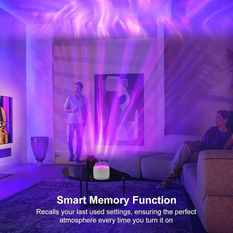 2 Modes Ocean Wave Projector Lamp 3D Water Ripple LED Night Light Romantic Atmosphere Projection Lamp for Bedroom Home Decor TAVEN System LLC