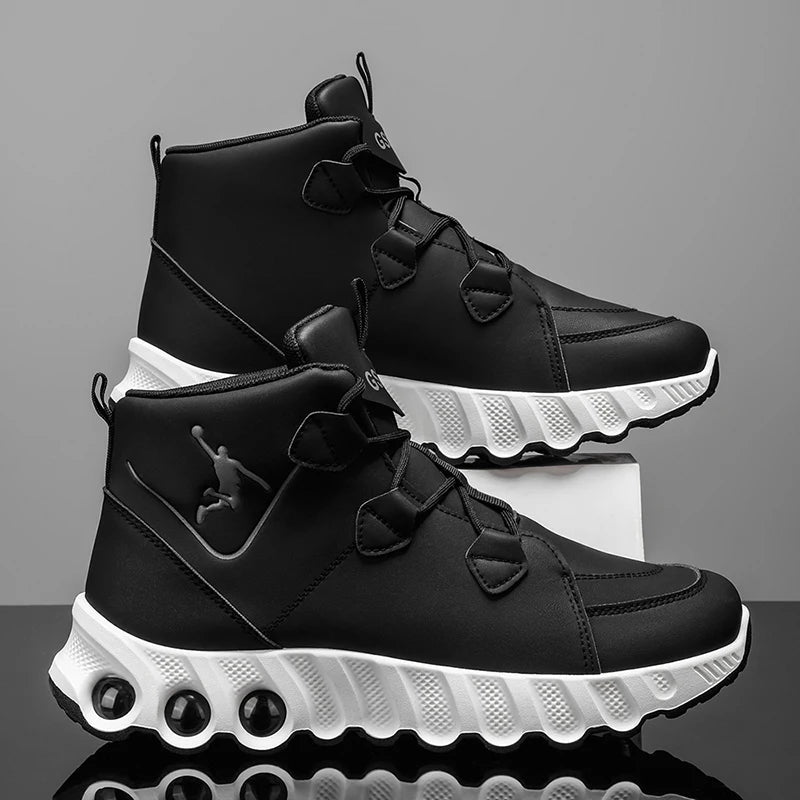 One pair of simple and fashionable mid-top basketball shoes. Thickened, soft, shock-absorbing, wear-resistant TAVEN System LLC