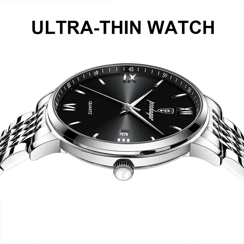 POEDAGAR Luxury Sports Men's Wristwatch Stainless Steel Waterproof Date Man Watch High Quality Casual Fashion Quartz Men Watches - TAVEN System LLC