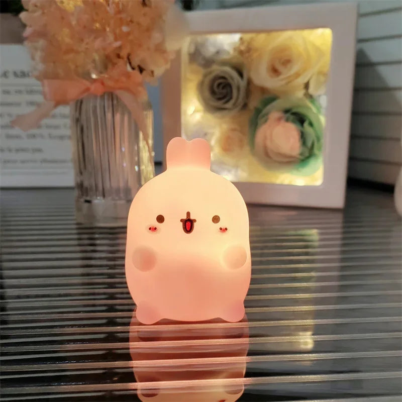 Rabbit Night Light Bedhead Bedroom LED Small Table Light Non Plug In Floor Stand Creative Atmosphere Night Light Decoration TAVEN System LLC