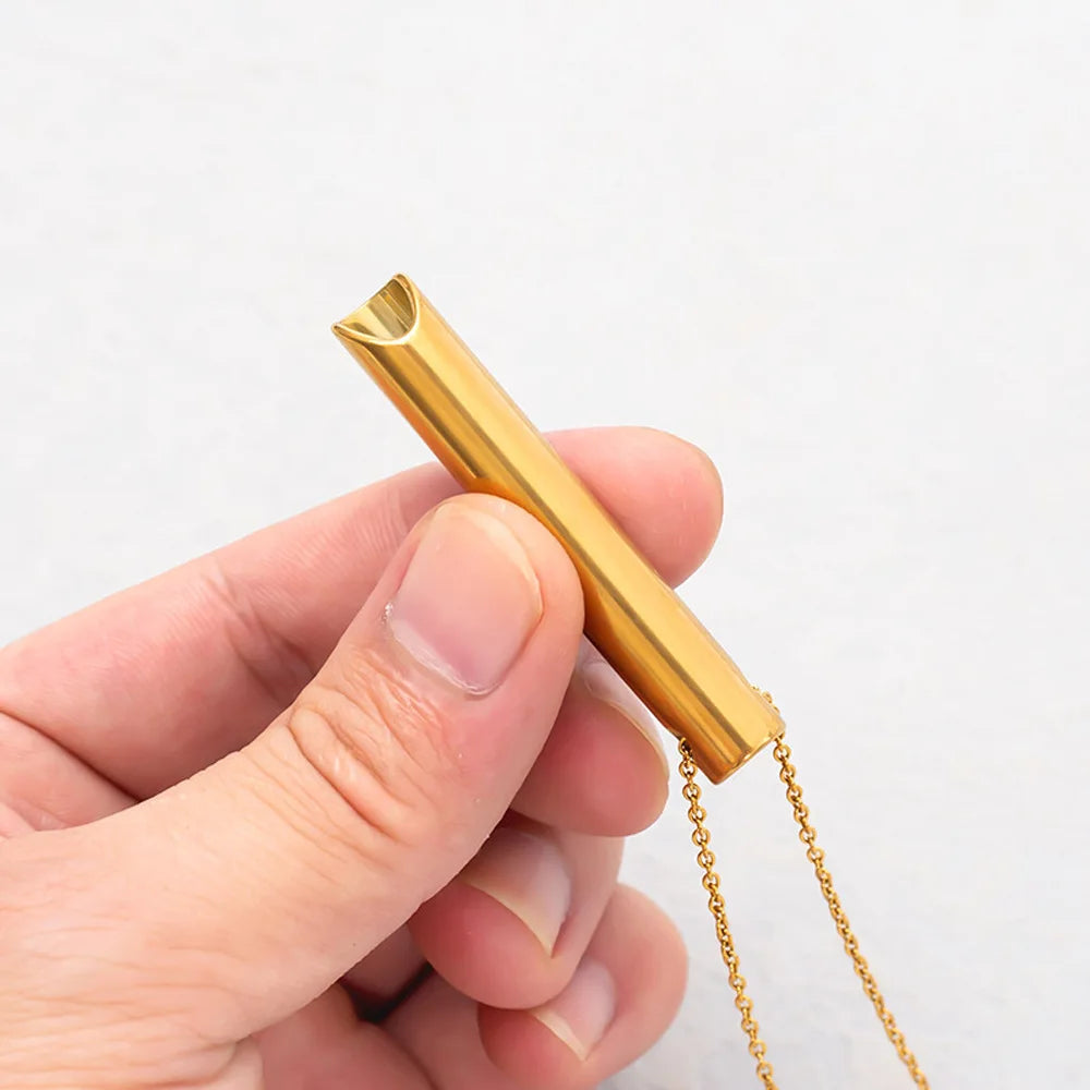Stainless Steel Anxiety Breathing Necklace For Women Stress Relief Meditation Necklaces Yoga Ritual Female Jewelry Accessories TAVEN System LLC