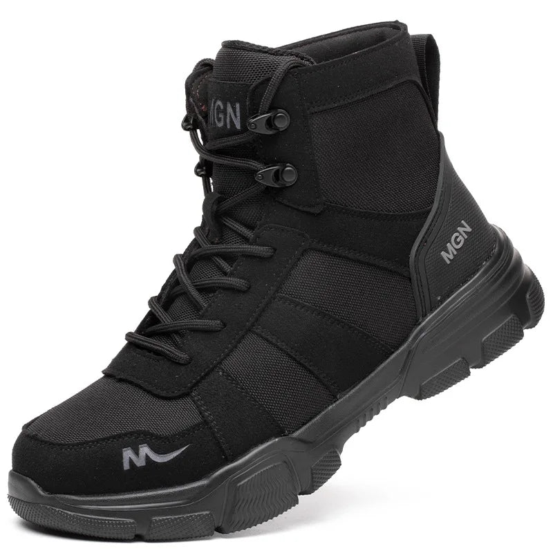 Mens Safety Shoes With Steel Toe Waterproof Boots Puncture Proof Anti-smash Mens Outdoor Work Sneakers Construction Work Shoes TAVEN System LLC