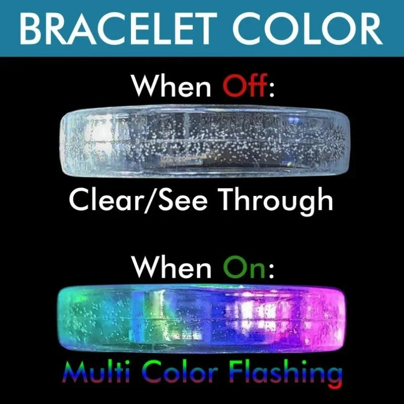 12/24/36/60 Pack Custom LED Bracelets LED Light-Up Bracelets for Wedding Parties Birthday Party Favors TAVEN System LLC