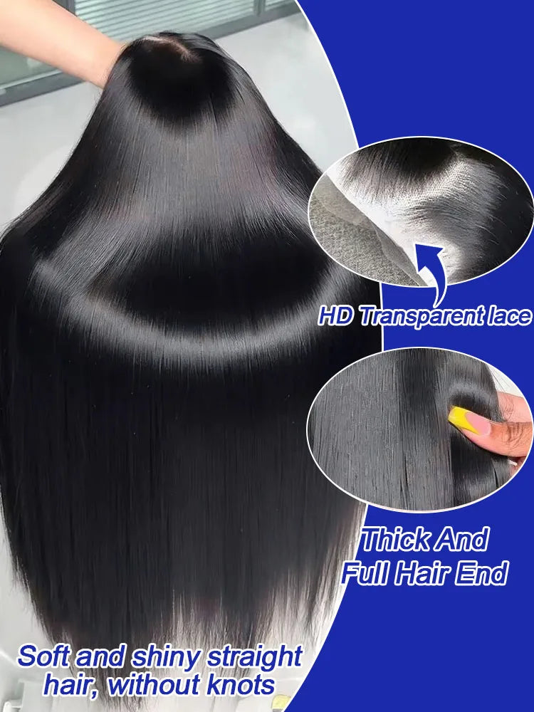 Vietnamese Raw 13X4 Lace Front Wigs For Black Women Remy 30 40 Inch Pre Plucked Bone Straight Human Hair Wigs 13X6 Hd Lace Frontal Wigs - TAVEN System LLC