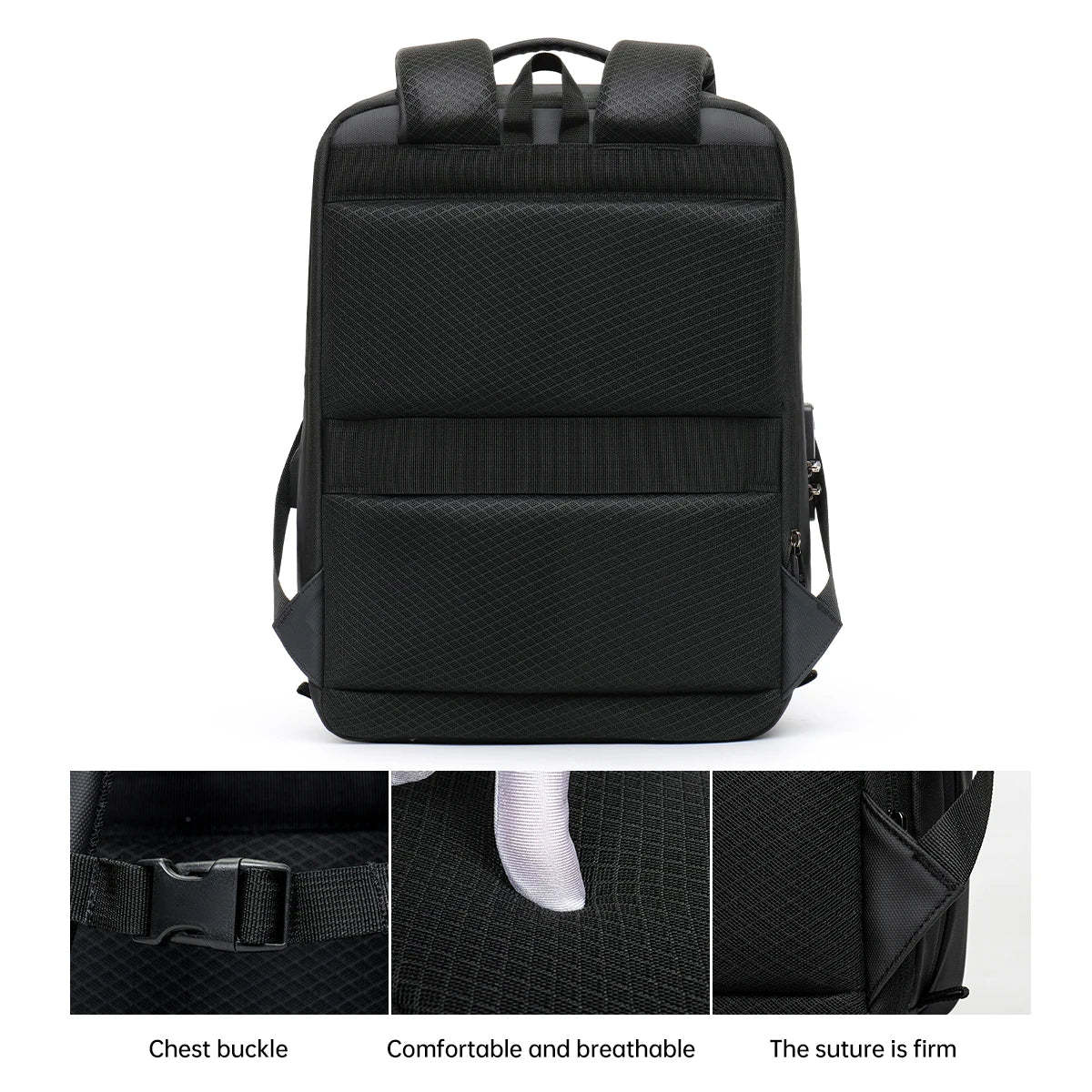 Expandable Men Business Laptop Backpack Large Capacity Travel Bag TAVEN System LLC