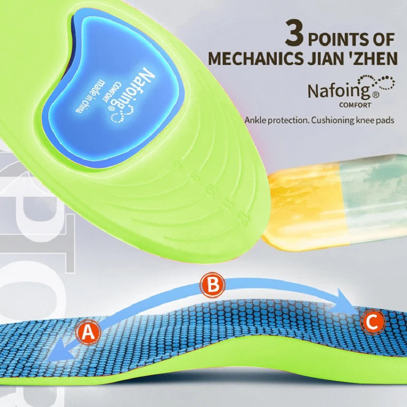 Orthopedic Insoles for Feet Sport Shock-absorbing Insole for Shoes Arch Support Plantar Fasciitis Templates Pads Men Women Sole TAVEN System LLC