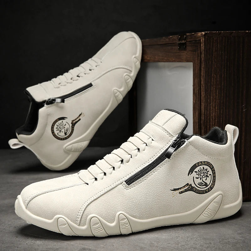 Men Side Zipper Short Boots Casual Outdoor Fashion Sneakers Shoes