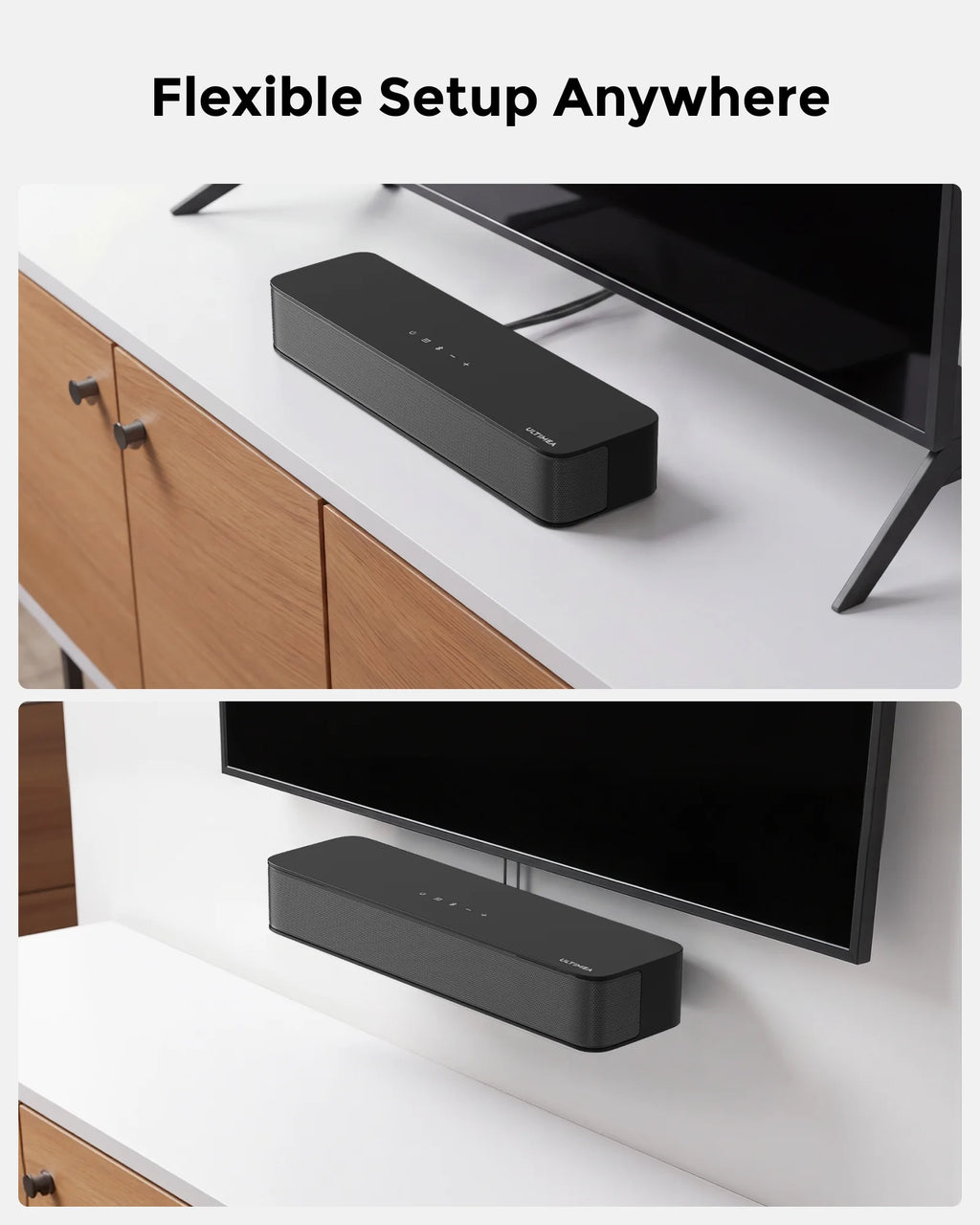 ULTIMEA 120W 2.1ch Compact Soundbar for TV, 3-Inch Built-in Subwoofer, Bluetooth 5.3 TV Sound Bar Speakers TAVEN System LLC