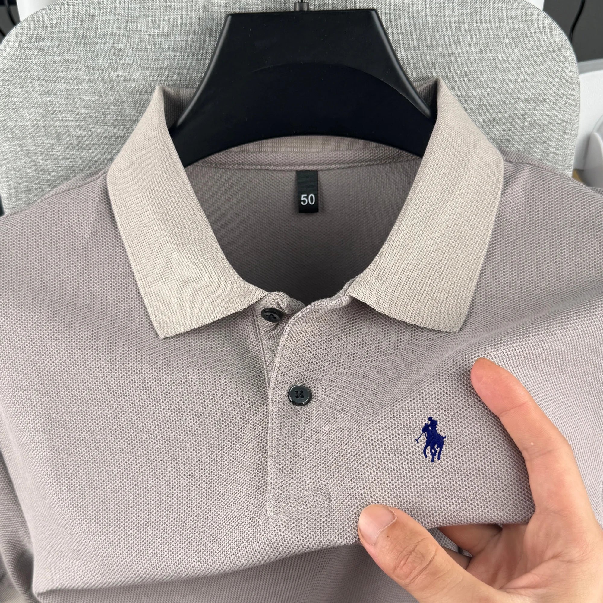 100% pure cotton high-end brand men's short sleeve polo shirt 2026 summer luxury fashion pony embroidery golf top casual T-shirt TAVEN System LLC