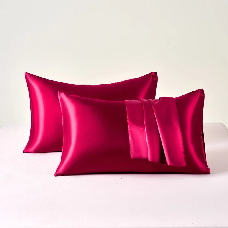 2pcs Satin Pillowcase for Skin and Hair, Satin Pillow Cases Set of 2 Soft Breathable Smooth Cooling Pillow Covers for Sleeping TAVEN System LLC
