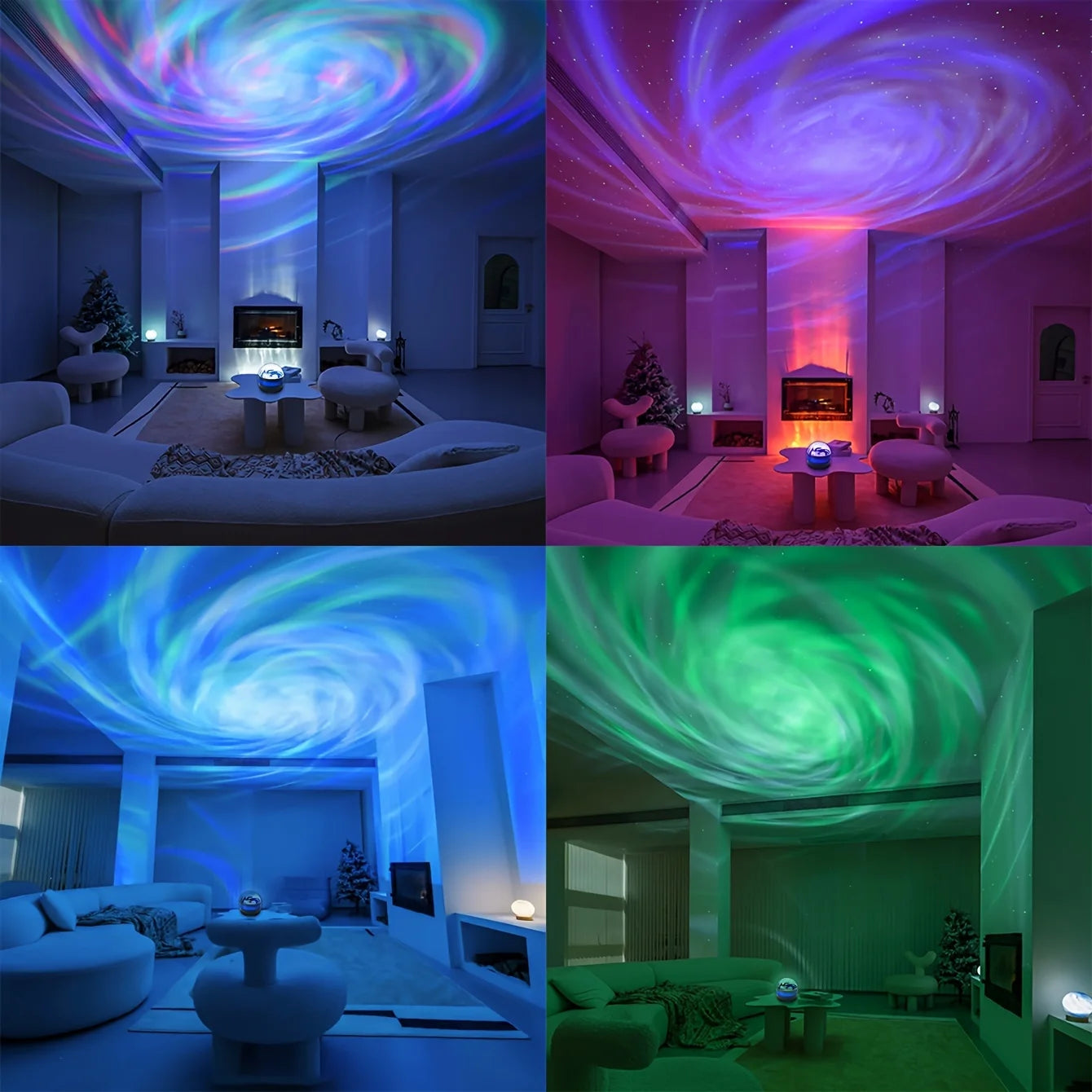 LED NightLights Galaxy Projector Remote Control 5V USB Rechargeable Starry Sky Lamp DMX Sound Active 7 Modes for Kids Room Decor TAVEN System LLC