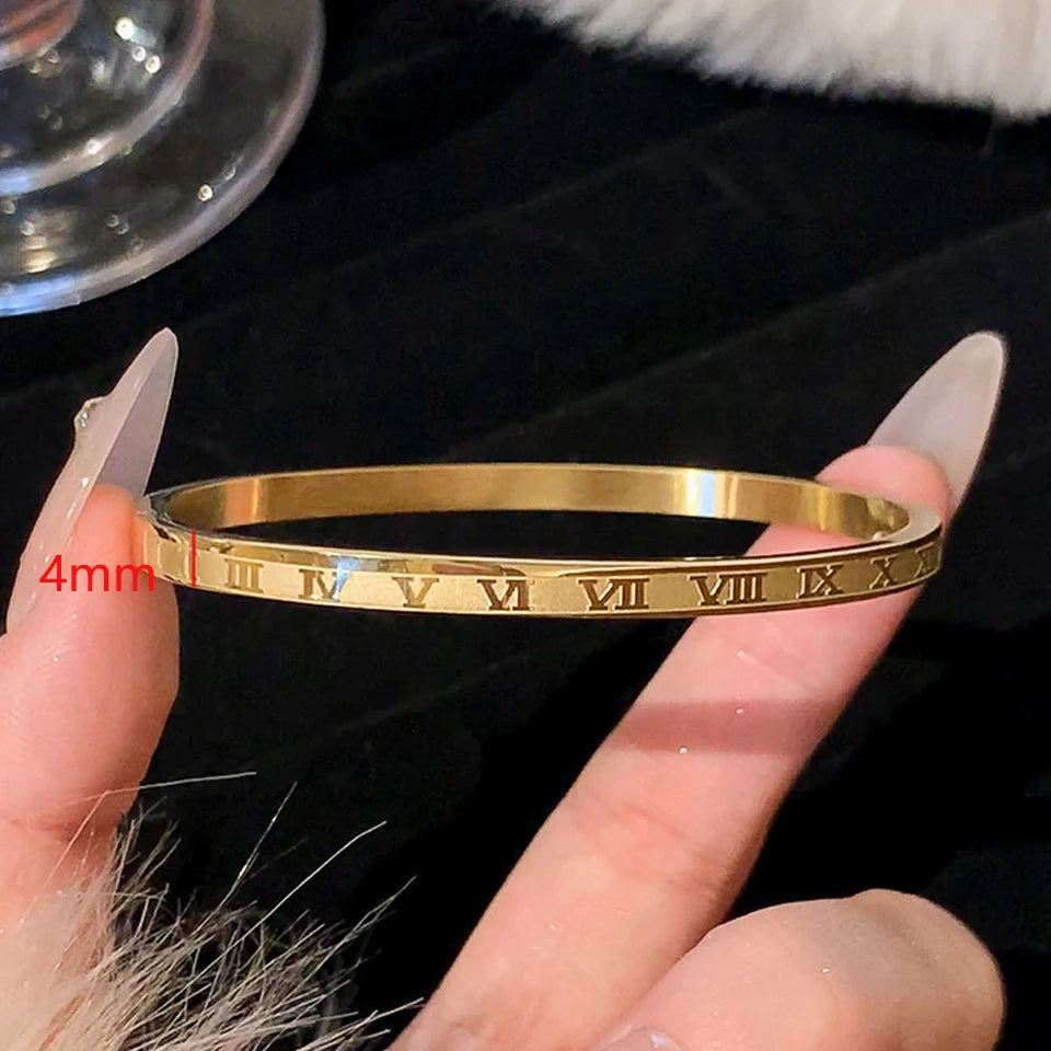 ZAKOL 5/1pcs Sparkling Zirconia Inlaid Stainless Steel Bracelet Set for Women Stackable Bangles Fashion Non Fading Jewelry Gift TAVEN System LLC