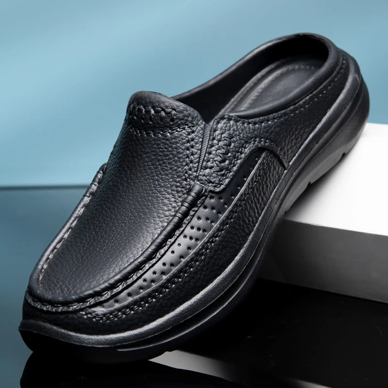 Summer Men Chef Shoes Anti Slip and Oil Proof Men's Work Shoes EVA Lazy Slippers Casual Trendy Slipper Fashion Garden Shoes TAVEN System LLC